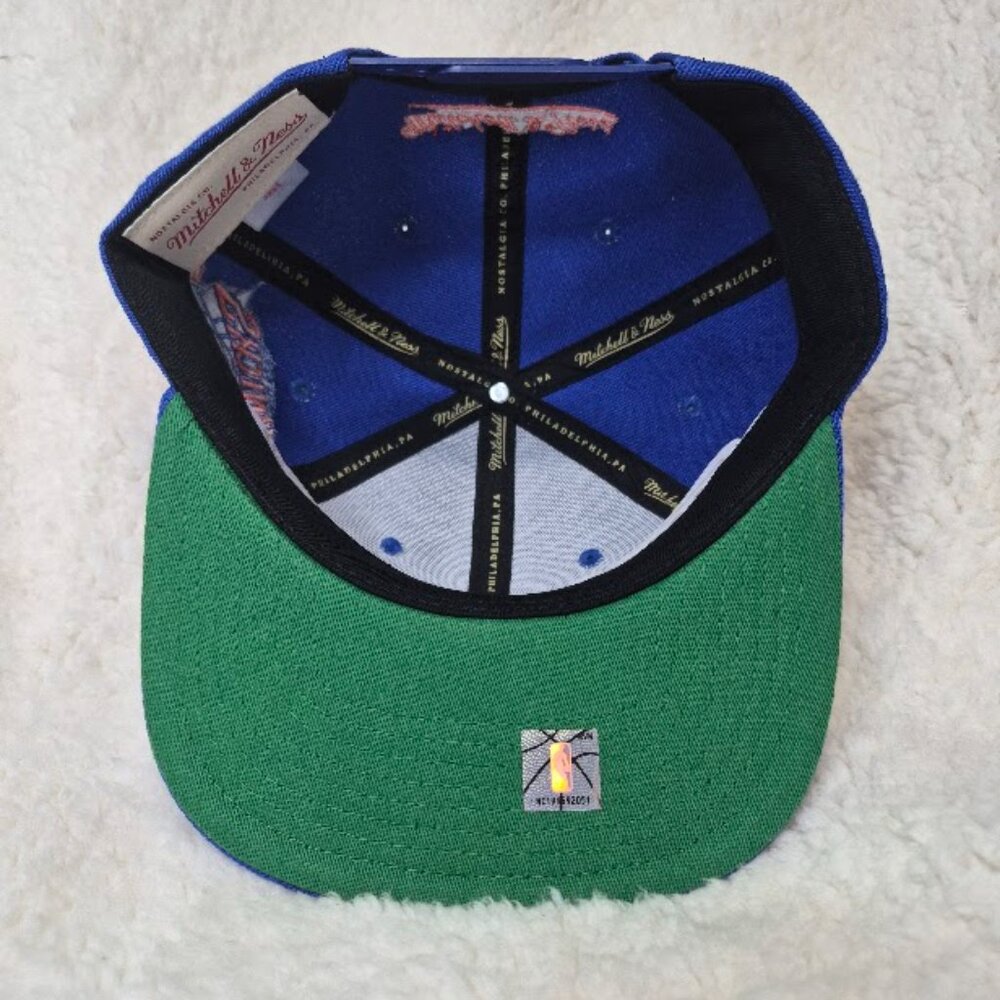 Mitchell & Ness NY Knicks Oversweep Snap Cap Blue One Size 50th Aniversary New - Picture 8 of 12